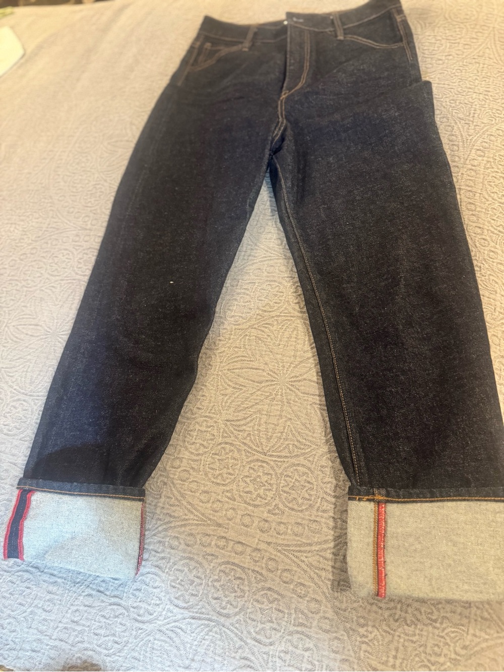 Roark Women's Dark Indigo Straight Leg Jeans with Red Selvedge